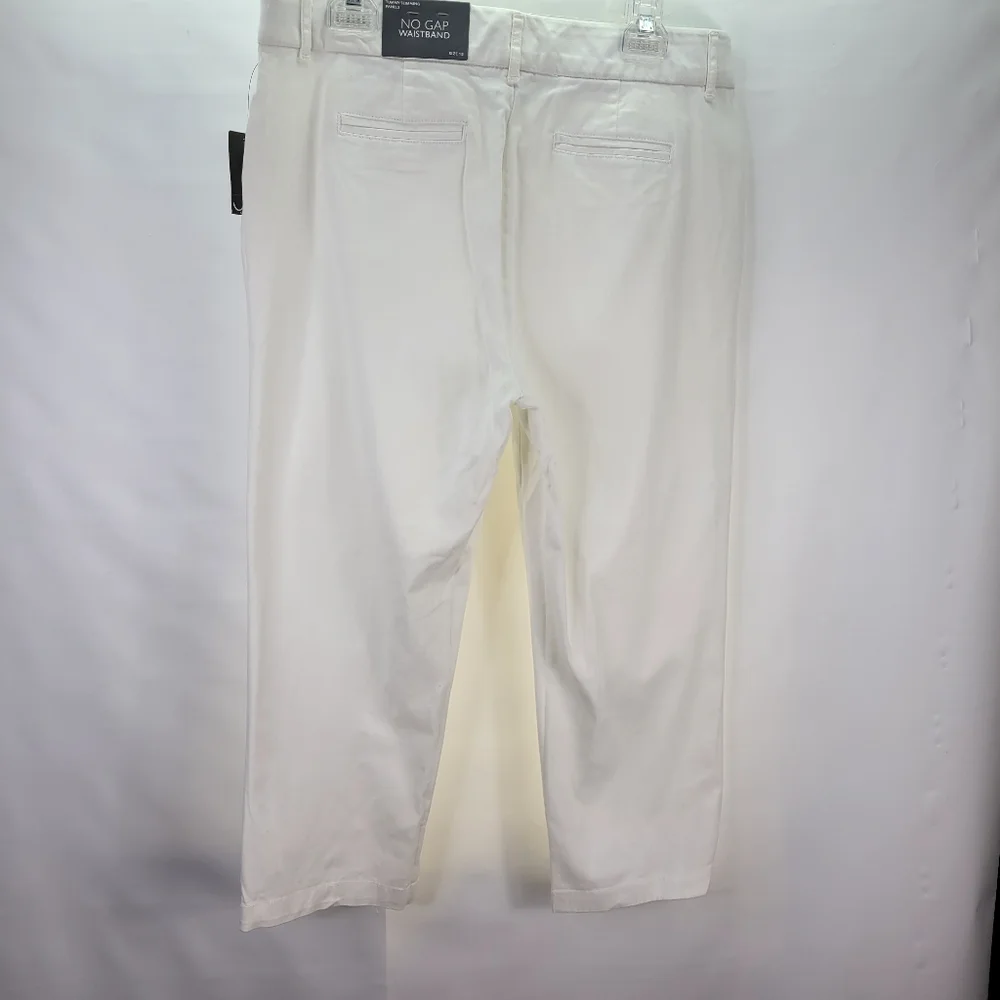 NWT JM Collections White Cotton No Gap Waistband Size 12 Tummy Slimming Panels